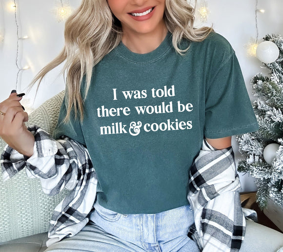 Comfort Color I Was Told There Would Be Cookies Tee