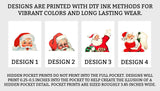 Santa's Watching Comfort Color Pocket Print Tees
