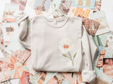 Pocket Style Print Daisy Sweater