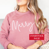 (FINAL SALE) Cursive Merry Sweater